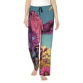 thumbnail image 1 of Vsdgher Pink Cow In Sunflower Field Women’s Womens Pajama Pants, Lounge Wide Leg PantsLounge Pants,Sleep Bottoms, Lounge for Women-XX-Large, 1 of 6