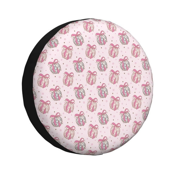 Vsdgher Pink Disco Ball for Spare Tire Cover, Tire Wheel Protector Wheel Cover Fit for Truck,Trailer,RV,SUV,Camper and Most Vehicle-14 inch