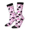 thumbnail image 1 of Vsdgher Pink Girl Halloween Crew Socks for Men & Women, Breathable Casual Athletic Ankle Socks, 1 of 6
