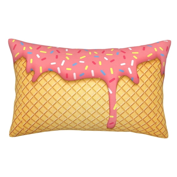 Vsdgher Pink Ice Cream Print Pillow Cases -Iconic Collection Pillowcases -Extra Soft, Not easy to deform,not pilling Export quality