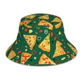 thumbnail image 1 of Vsdgher Pizza Print Bucket Hat for Men&Women Bucket Hat Reversible Summer Double-Side-Wear Travel Gardening, Beach, Camping, Hiking, Fishing Cap, 1 of 5