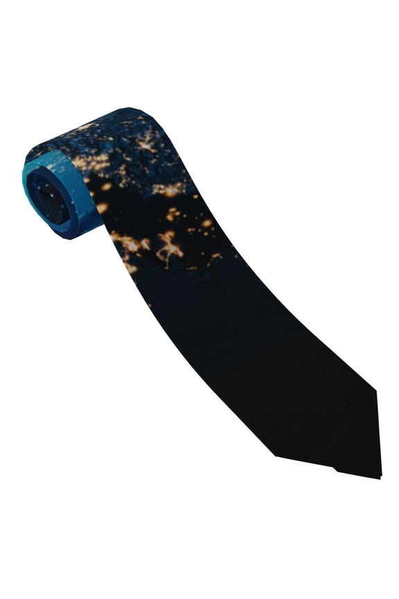 Planet Earth Print Ties for Men 4.7" Formal Necktie Wedding Accessory Men's Business Ties for Wedding Bussiness Work