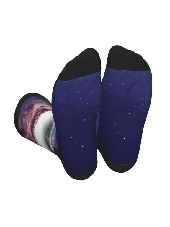 Planets Stars And Galaxies Unisex Crew Socks Lightweight Breathable Ventilation Ankle Socks, Mid-calf socks for Daily