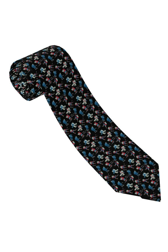 Play Hockey Print Ties for Men 4.7" Formal Necktie Wedding Accessory Men's Business Ties for Wedding Bussiness Work