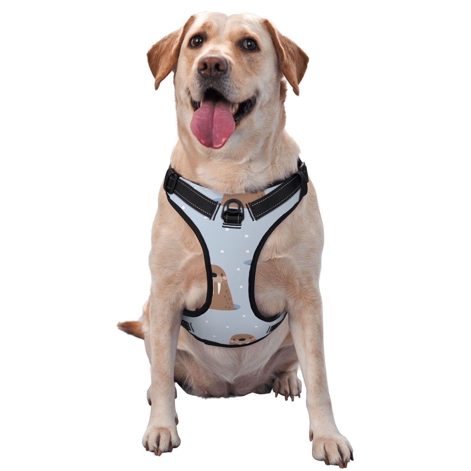 Vsdgher Playful Walrus Wonders Dog Harness, No-Pull Pet Harness, Dog Vest, Pet Vest for Small to Large Dogs-