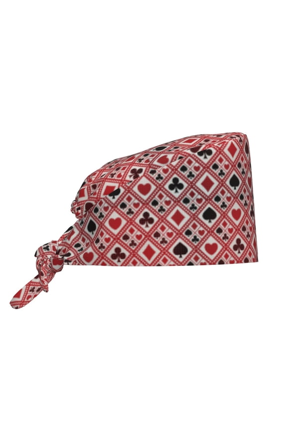Poker Men Women Adjustable Cap Working Hat Tie Back Cap, Work Cap