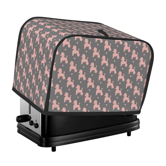 Vsdgher Poodle Dog 2 Slice Toaster Cover, Appliance Covers Toaster Cover Fits for Most Standard 2 slice Toasters