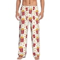thumbnail image 1 of Vsdgher Popcorn Print Mens Pajama Pants Sleep & Lounge Pants, PJ Bottoms With elastic waistb and Pockets, 1 of 5