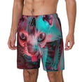 thumbnail image 1 of Vsdgher Psychedelic Hairless Cat for Mens Swim Trunks with Compression Liner Swim Shorts Swim Suits Board Shorts-Large, 1 of 6