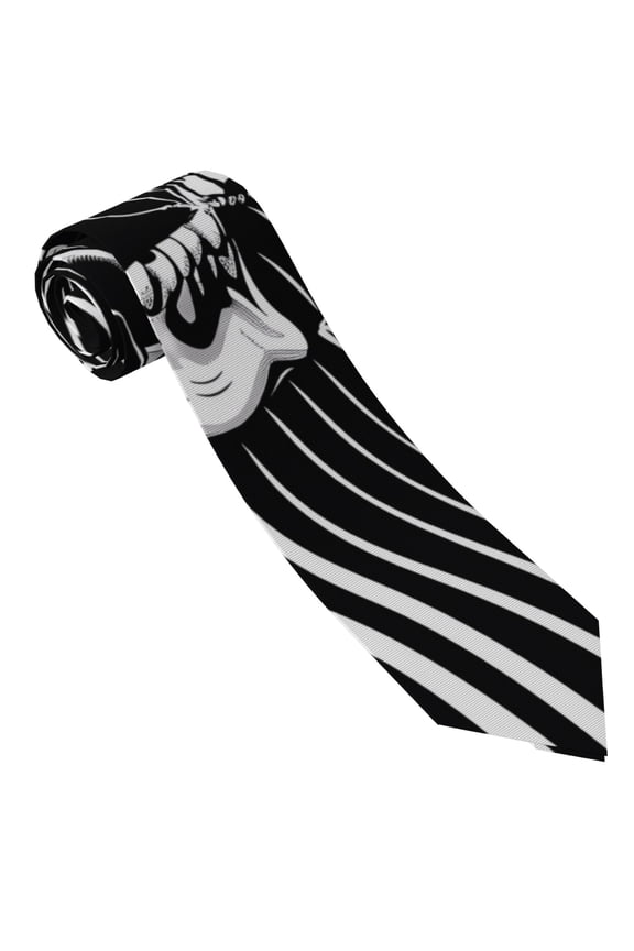 Psychedelic Skull Illusion Art Print Ties for Men 4.7" Formal Necktie Wedding Accessory Men's Business Ties for Wedding Bussiness Work