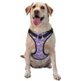 thumbnail image 1 of Vsdgher Pugs and Flowers Pattern Dog Harness,No Pull Pet Harness with Soft Padded Handle,Adjustable Reflective Vest with 2 Buckles,4 Slide Buckles,S-XL Large, 1 of 4