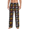 thumbnail image 1 of Vsdgher Pumpkin And Flying Bat Mens Pajama Pants Sleep & Lounge Pants, PJ Pants-Small, 1 of 6
