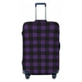 thumbnail image 1 of Vsdgher Purple Black Plaid Print Luggage Cover Washable Suitcase Cover Protector Anti-scratch Suitcase cover Fits 18-32 Inch Luggage, 1 of 8
