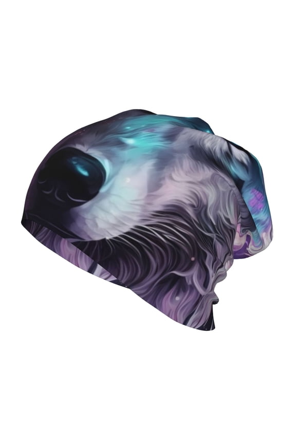 Purple Sky Wolf Toddler Beanie Baby Boys Girls Beanies Kids Winter Hats Children Knit Warm Caps