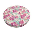 Vsdgher Purple Watercolor Flowers Print Stool Covers Round,Stretch