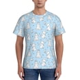 thumbnail image 1 of Vsdgher Rabbit And Bird Print Men's Dry Fit Mesh Athletic Shirts Moisture Wicking Tennis T-Shirt Tops, 1 of 9