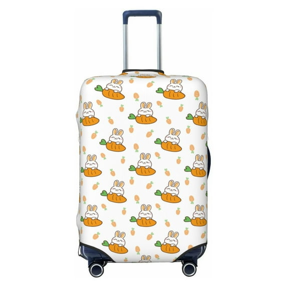 Vsdgher Rabbit And Carrot Print Luggage Cover Washable Suitcase Cover Protector Anti-scratch Suitcase cover Fits 18-32 Inch Luggage