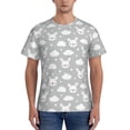 thumbnail image 1 of Vsdgher Rabbit And Cloud Print Men's Dry Fit Mesh Athletic Shirts Moisture Wicking Tennis T-Shirt Tops, 1 of 9