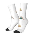thumbnail image 1 of Vsdgher Rabbit Blowing Dandelions Crew Socks for Men & Women, Breathable Casual Athletic Ankle Socks, 1 of 6