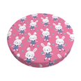 thumbnail image 1 of Vsdgher Rabbit Holding Flowers Print Stool Covers Round,Stretch Round Stool Covers Washable Stool Cushion Slipcover Elastic Chair Covers for 12-14 Inch Chair, 1 of 7