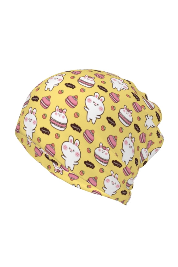 Rabbit Hunger Slouchy Beanie Hat for Men/Women, Skull Cap Chemo Cap Night Sleeping Cap