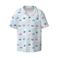 thumbnail image 1 of Vsdgher Rabbit In The Rain Print Men's Wrinkle Free Untucked Cuban Shirt Business Casual Button Down Shirts Short Sleeve Shirt, 1 of 7
