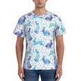 thumbnail image 1 of Vsdgher Rabbit2 Print Men's Dry Fit Mesh Athletic Shirts Moisture Wicking Tennis T-Shirt Tops, 1 of 9