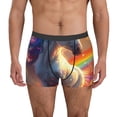 thumbnail image 1 of Vsdgher Rainbow Sunset Cloud White Horse Pattern Men's Boxer Brief Underwear,Soft Funny Underwear for Men-Large, 1 of 5