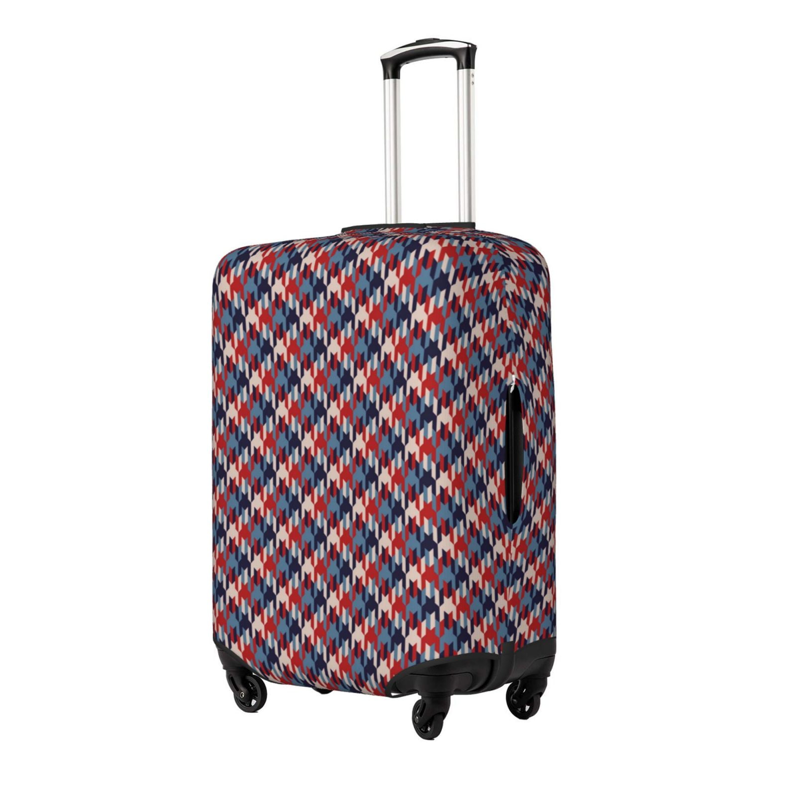 Vsdgher Red Blue Checked Luggage Cover Suitcase Cover Protector Anti-scratch Suitcase cover Fits 18-32 Inch Luggage(No luggage included)-Large