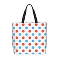 thumbnail image 1 of Vsdgher Red Blue Polka Dots print Tote Bag for Women Shoulder Bag with Zipper Large Shoulder Bag Handle Handbag Portable Washable for Travel, Work, 1 of 8