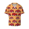 thumbnail image 1 of Vsdgher Red Cars Print Men's Wrinkle Free Untucked Cuban Shirt Business Casual Button Down Shirts Short Sleeve Shirt, 1 of 7