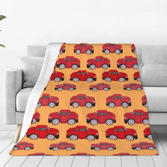 Vsdgher Red Cars Ultra-Soft Micro flannel Blanket Throw Blankets for Couch Sofa, Bed (4 sizes)-40"x30"