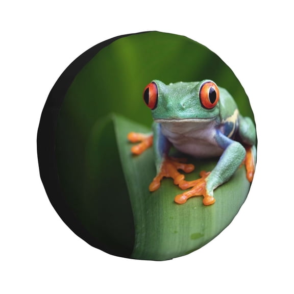 Vsdgher Red-Eyed Tree Frog for Spare Tire Cover, Tire Wheel Protector Wheel Cover Fit for Truck,Trailer,RV,SUV,Camper and Most Vehicle-16 inch