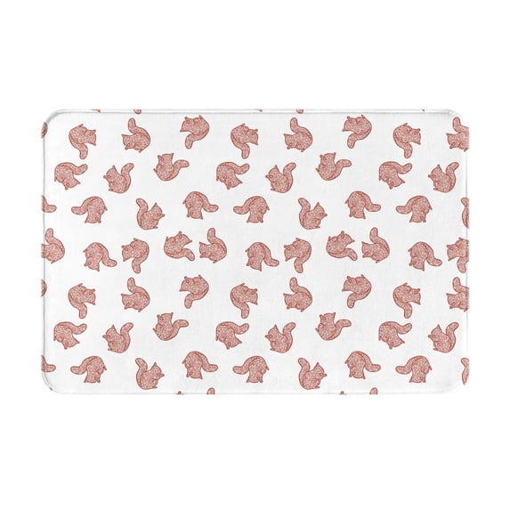 Vsdgher Red Fox print Flannel Anti-Slip Floor Mat Comfort Mat Floor Carpet for Decor, Non-Slip, Home, Office, Laundry, Durable