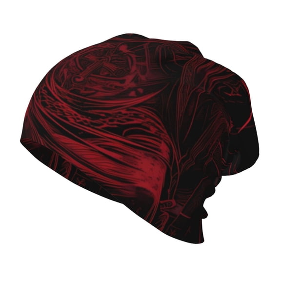 Vsdgher Red Gothic Skeleton Throne Toddler Beanie Baby Boys Girls Beanies Kids Winter Hats Children Knit Warm Caps