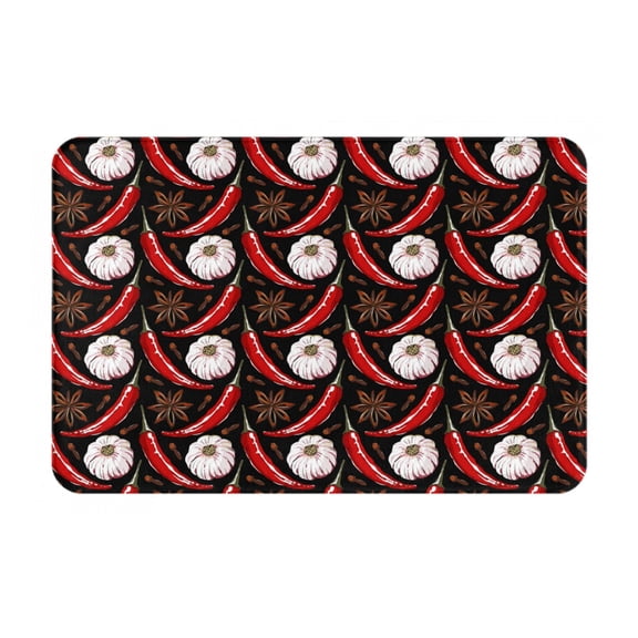 Vsdgher Red Hot Chili 1 Flannel Anti-Slip Floor Mat Comfort Mat Outdoor Rug, Indoor Outdoor Rugs for Home, Office, Laundry 16''x24''in