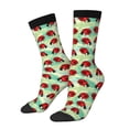 thumbnail image 1 of Vsdgher Red Ladybugs And Leaf Crew Socks for Men & Women, Breathable Casual Athletic Ankle Socks, 1 of 6