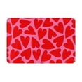 thumbnail image 1 of Vsdgher Red Love Heart print Flannel Anti-Slip Floor Mat Comfort Mat Floor Carpet for Decor, Non-Slip, Home, Office, Laundry, Durable, 1 of 5