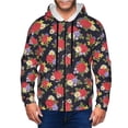 thumbnail image 1 of Vsdgher Red Rose Flower Mens Hoodies Zip Hoodie, Hoodies for Men, Zip-up Hooded Sweatshirt-Large, 1 of 5