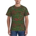 thumbnail image 1 of Vsdgher Red Snake Print Men's Dry Fit Mesh Athletic Shirts Moisture Wicking Tennis T-Shirt Tops, 1 of 9