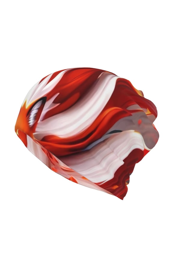 Red Sun Flame Fox Slouchy Beanie Hat for Men/Women, Skull Cap Chemo Cap Night Sleeping Cap