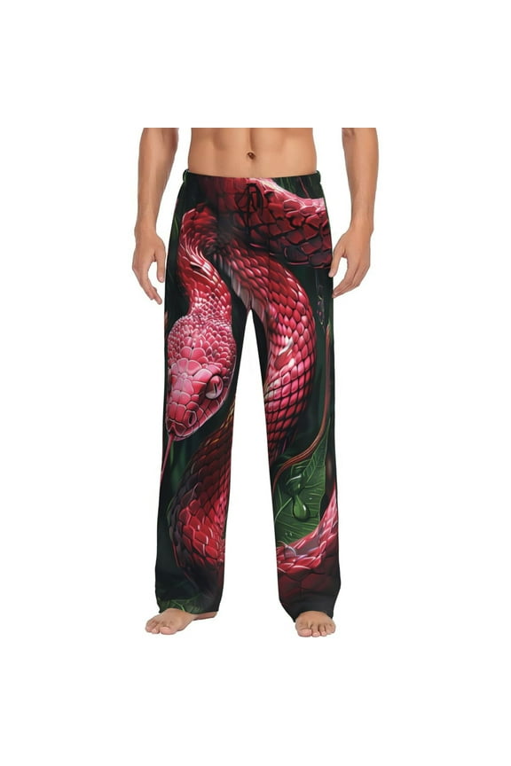 Red Viper Jungle Intensity Mens Pajama Pants Sleep & Lounge Pants, PJ Pants-Medium