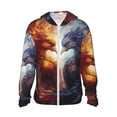 thumbnail image 1 of Vsdgher Red And White Fire Bird Print Adult Hoodie Shirts Rash Guard for Men Women,Long Sleeve Sun Protection Fishing Shirts for Athletic Running Swim-X-Large, 1 of 7