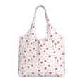 thumbnail image 1 of Vsdgher Red coral and scallop seashell Print canvas Tote Bag, Lightweight Cloth Bags, Suitable for shopping, groceries, travel, 1 of 4
