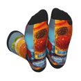 thumbnail image 1 of Vsdgher Refreshing Fruit Infused Drinks Unisex Crew Socks Lightweight Breathable Ventilation Ankle Socks, Mid-calf socks for Daily, 1 of 7