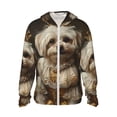 thumbnail image 1 of Vsdgher Regal Dog In Royal Attire Print Adult Hoodie Shirts Rash Guard for Men Women,Long Sleeve Sun Protection Fishing Shirts for Athletic Running Swim-Small, 1 of 7
