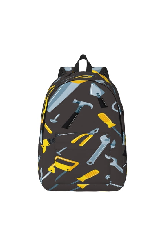 Repair tools (2) Print Canvas Backpack Travel Rucksack Unisex Knapsack 15.7/17.7Inch Laptop Backpack for Work,College -Medium