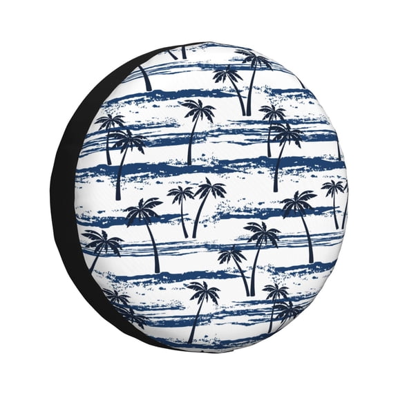 Vsdgher Retro Coconut Tree for Spare Tire Cover, Tire Wheel Protector Wheel Cover Fit for Truck,Trailer,RV,SUV,Camper and Most Vehicle-14 inch