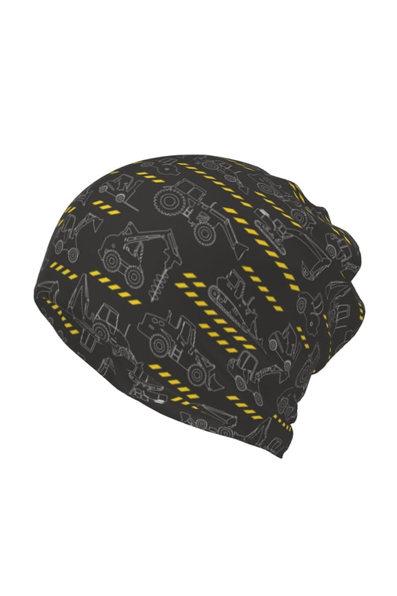 Retro Excavator Slouchy Beanie Hat for Men/Women, Skull Cap Chemo Cap Night Sleeping Cap