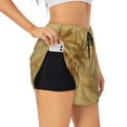thumbnail image 1 of Vsdgher Retro Palm Tree Print Women's Running Double Layer Shorts High Waisted with Pockets Elastic Yoga Workout Athletic Gym Sports, 1 of 8